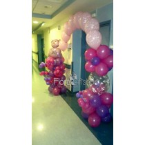 Pink & Purple Teddy Bear Balloons