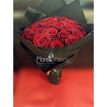 Black Red Magic Roses Bunch