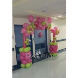 Pink & Green Arch Balloons