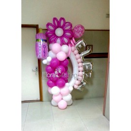 Pink & Purple Flower Balloons