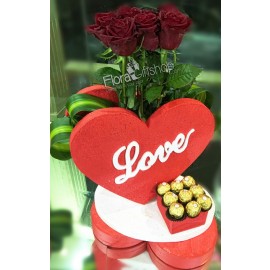 Red Heart Flowers 