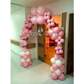 Pink Bubbles Arch Balloons
