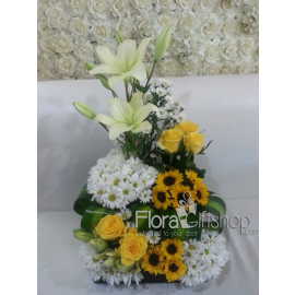 Yellow and White Basket Roses