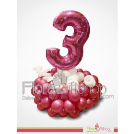 Stylish Crimson Birthday Balloons