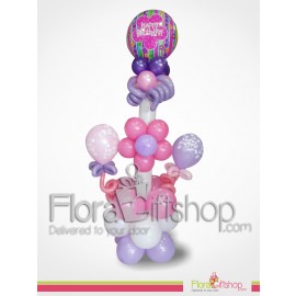 Pink Purl Birthday balloons