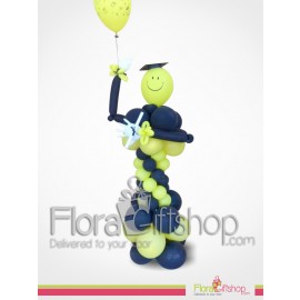Yellow Man Graduation Balloons