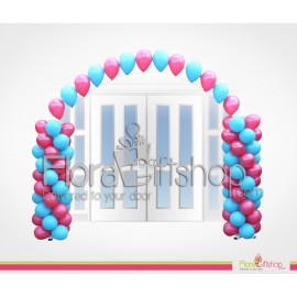 Blue And Pink Entrance Balloons