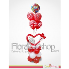 white & Red Love Balloons