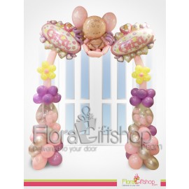 Baby Girl Purple & pink Door Decoration Balloons