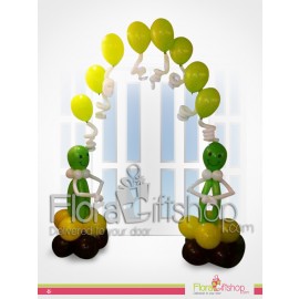 Two Green Aliens  Door Decoration Balloons