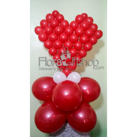 Hot Red Heart Balloons
