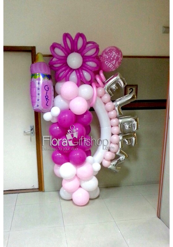 Pink & Purple Flower Balloons