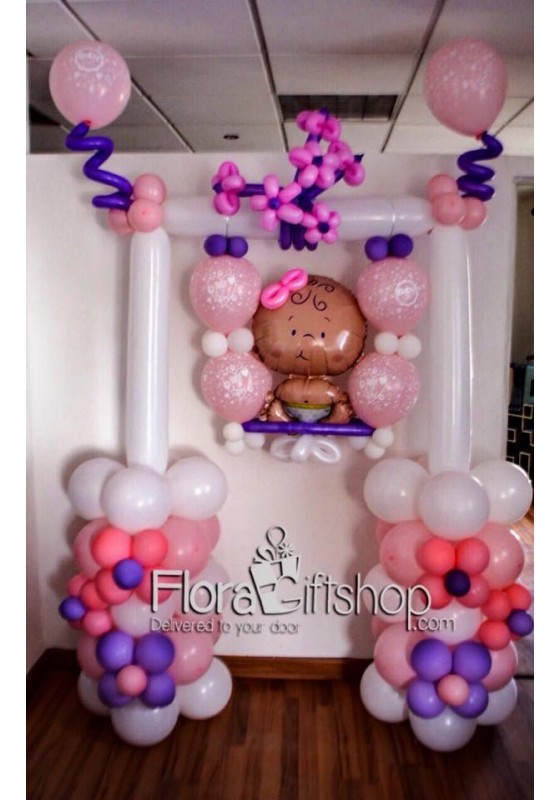 Big Baby Girl Swing Balloons