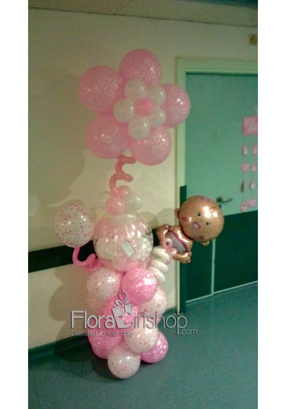 Pink Baby Feeder Balloons