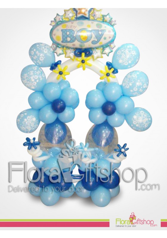 Big Flowers Baby boy balloons