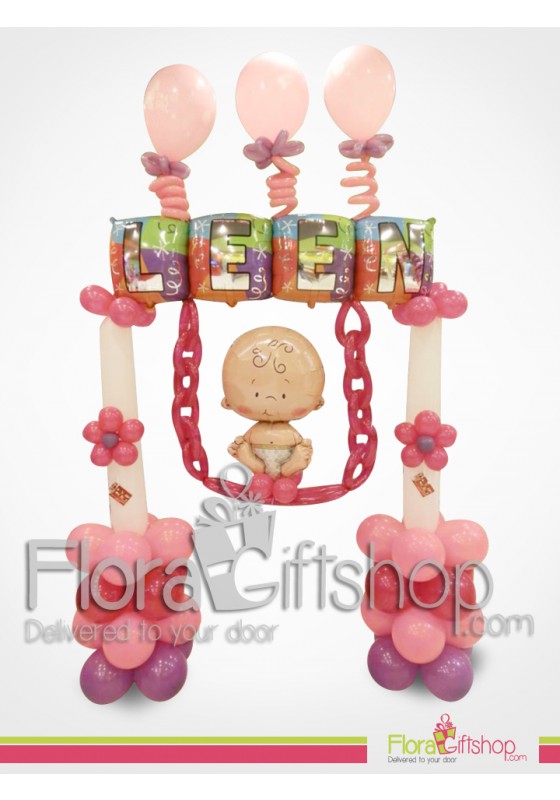 Crimson Baby Girl's Swing Balloons