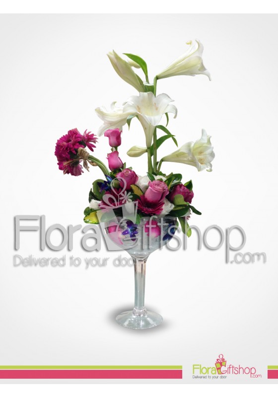 Beauty in Glass Bouquet
