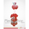 Love Red Flowers Balloons
