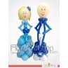 Bride & Groom In Blue Wedding Balloons