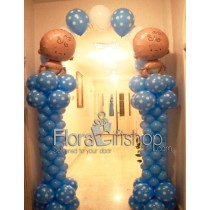 Baby Boy & blue Stroller Door Decorations Balloons