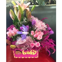 Newborn baby Girl Flowers 