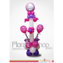 Twisted sides Pinkerple Birthday Balloons