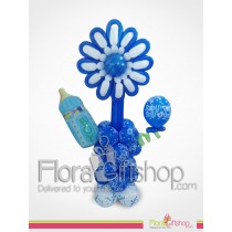 Dark Blue Baby Bottle Balloons 