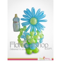 Huge Blue Flower Baby Balloons