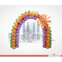 Orange Flower Entrance Balloons