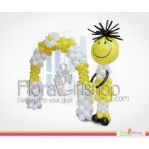Big Yeallow Smily Face Entrance Balloons
