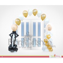 Golden Bride & Groom Wedding Balloons
