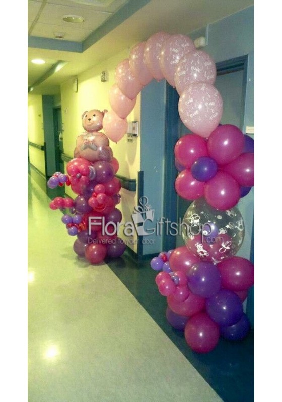 Pink & Purple Teddy Bear Balloons
