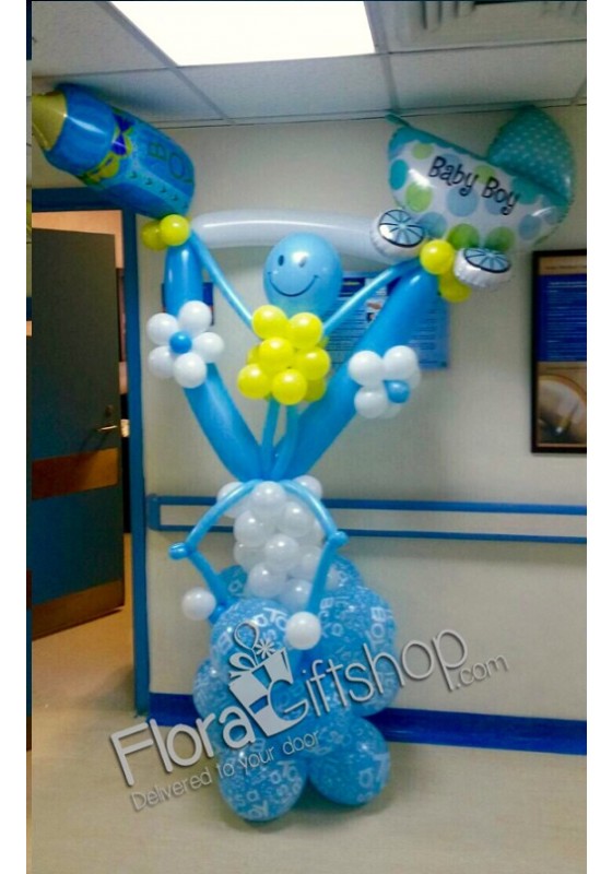 Smiling Blue Man Balloons 1