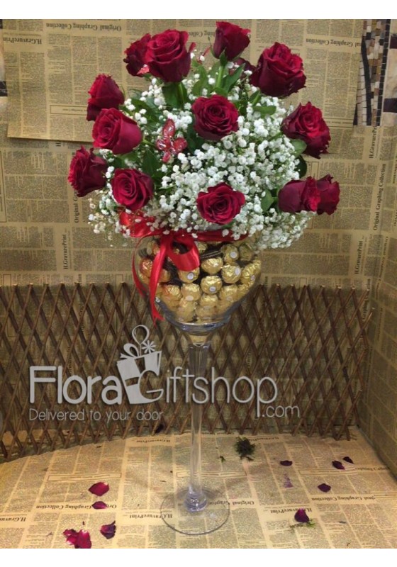 Chocolate Vase Roses