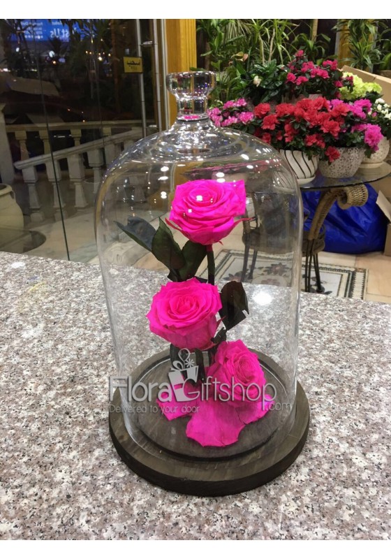 3 Forever Roses - Medium Vase