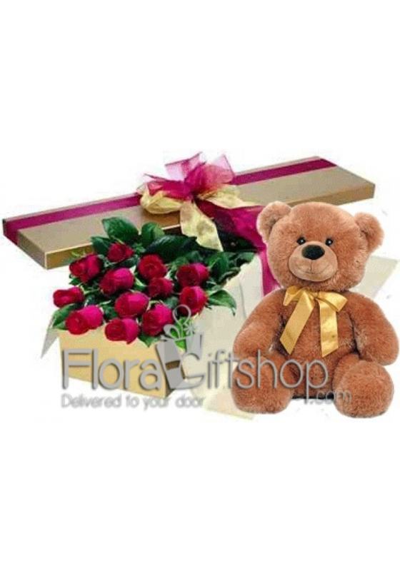Teady Bear Special Box Roses