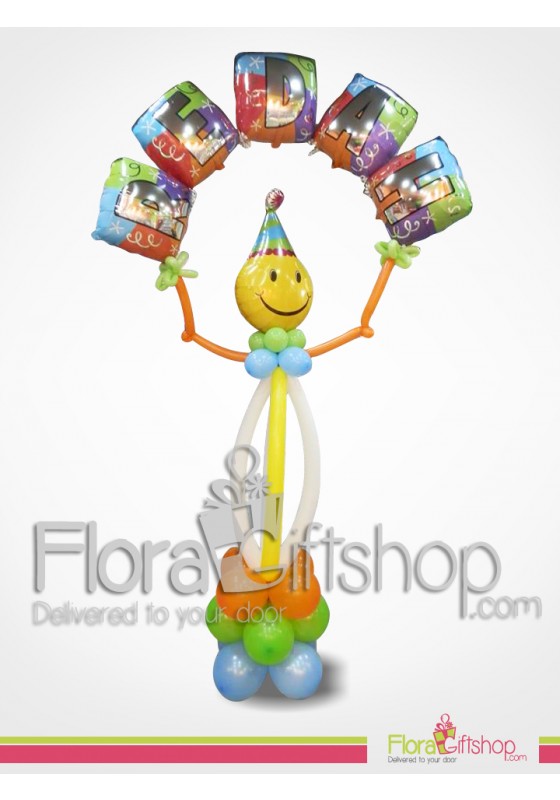 Happy Clown Birthday Balloons
