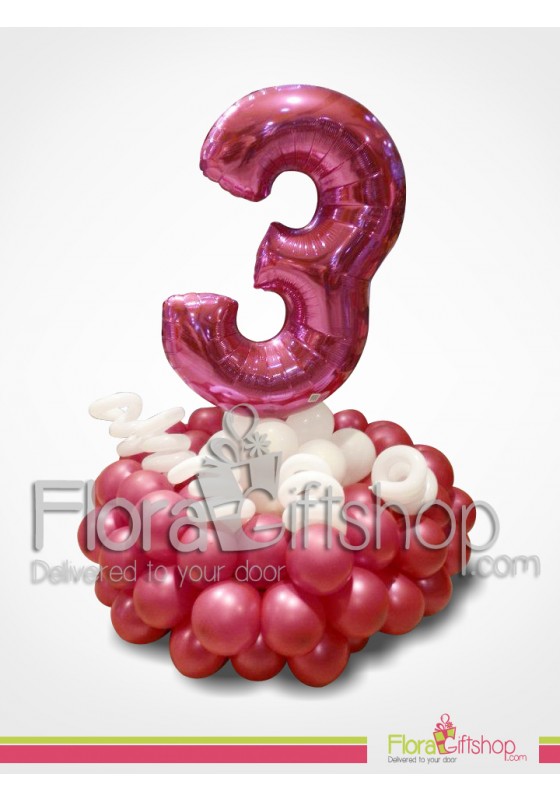 Stylish Crimson Birthday Balloons