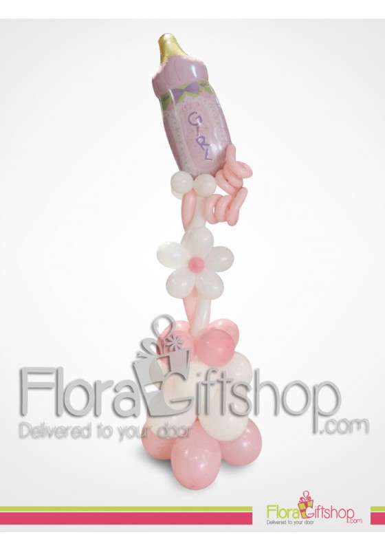 Baby Pink Bottle Balloons