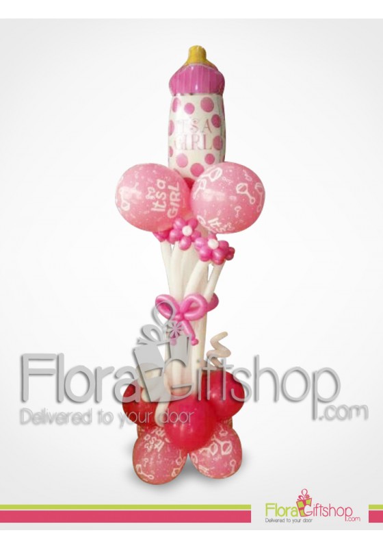 Pink Baby Girl Bottle