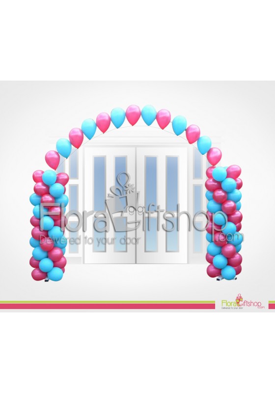 Blue And Pink Entrance Balloons