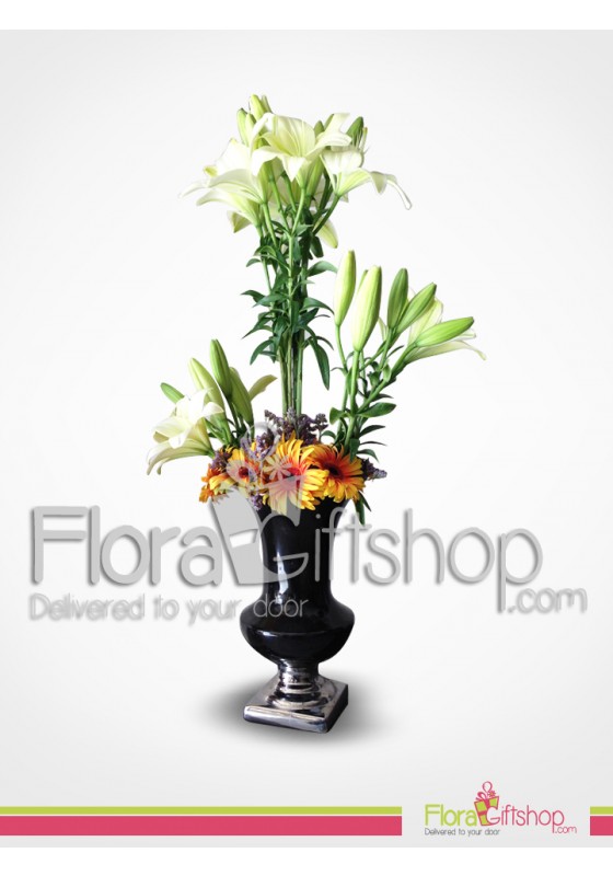 Black Vase and White Heart