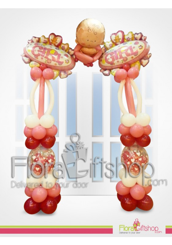 Stylish Baby Girl Crimson Door Decoration