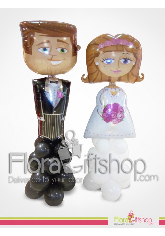 Happy Bride & Groom Balloons
