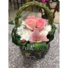 Pink Roses Basket